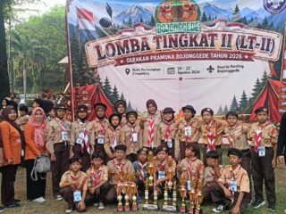 SD Negeri Cimanggis 01 Turut Ambil Bagian dalam Lomba Tingkat II Gerakan Pramuka Kwartir Ranting Bojonggede di Bumi Perkemahan Cimandala