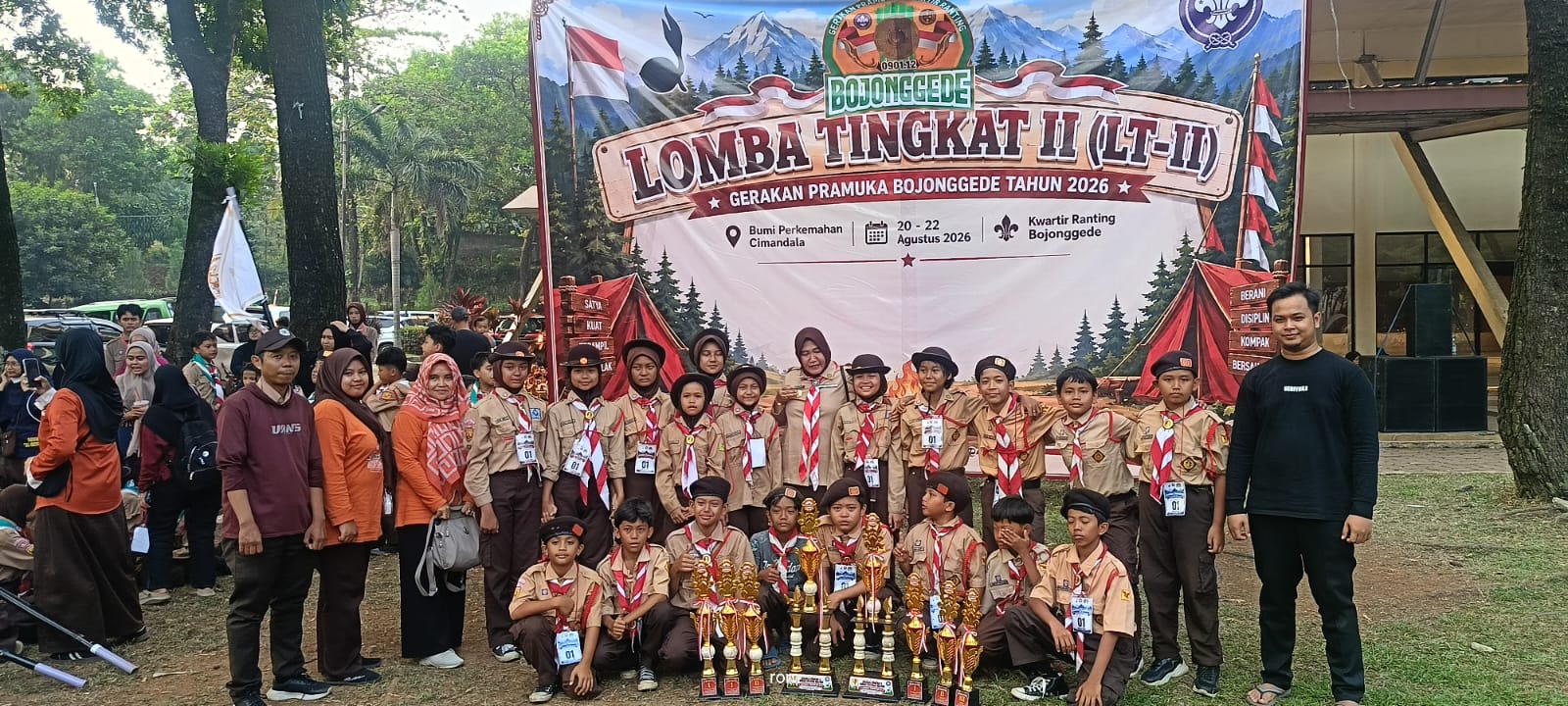 SD Negeri Cimanggis 01 Turut Ambil Bagian dalam Lomba Tingkat II Gerakan Pramuka Kwartir Ranting Bojonggede di Bumi Perkemahan Cimandala
