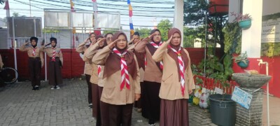 Semarak Hari Pramuka ke-65 Tahun 2026, SD Negeri Cimanggis 01 dan SD Negeri Cimanggis 03 Gelar Upacara Gabungan